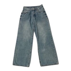 HDLTE Light Blue Denim Straight Leg Jeans